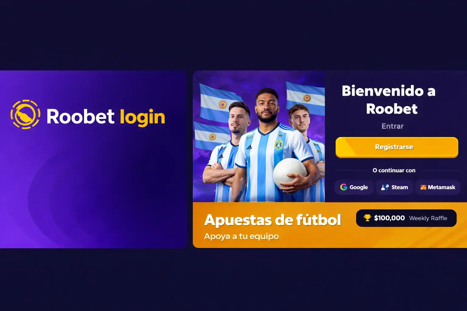 Roobet login: registro y primer acceso